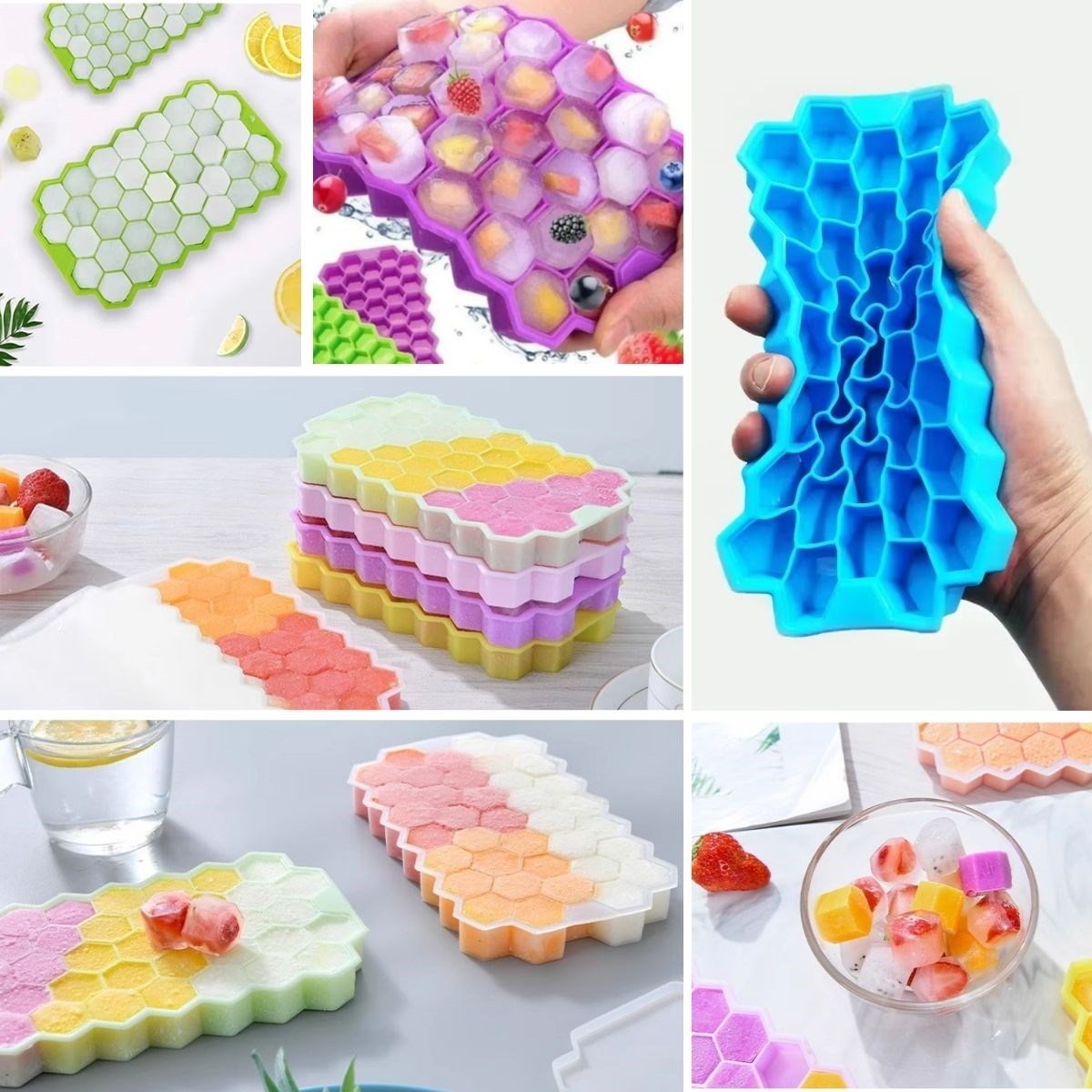 miorashop® 37 Bölmeli Slikon Petek Şeklinde Buz Kalıbı