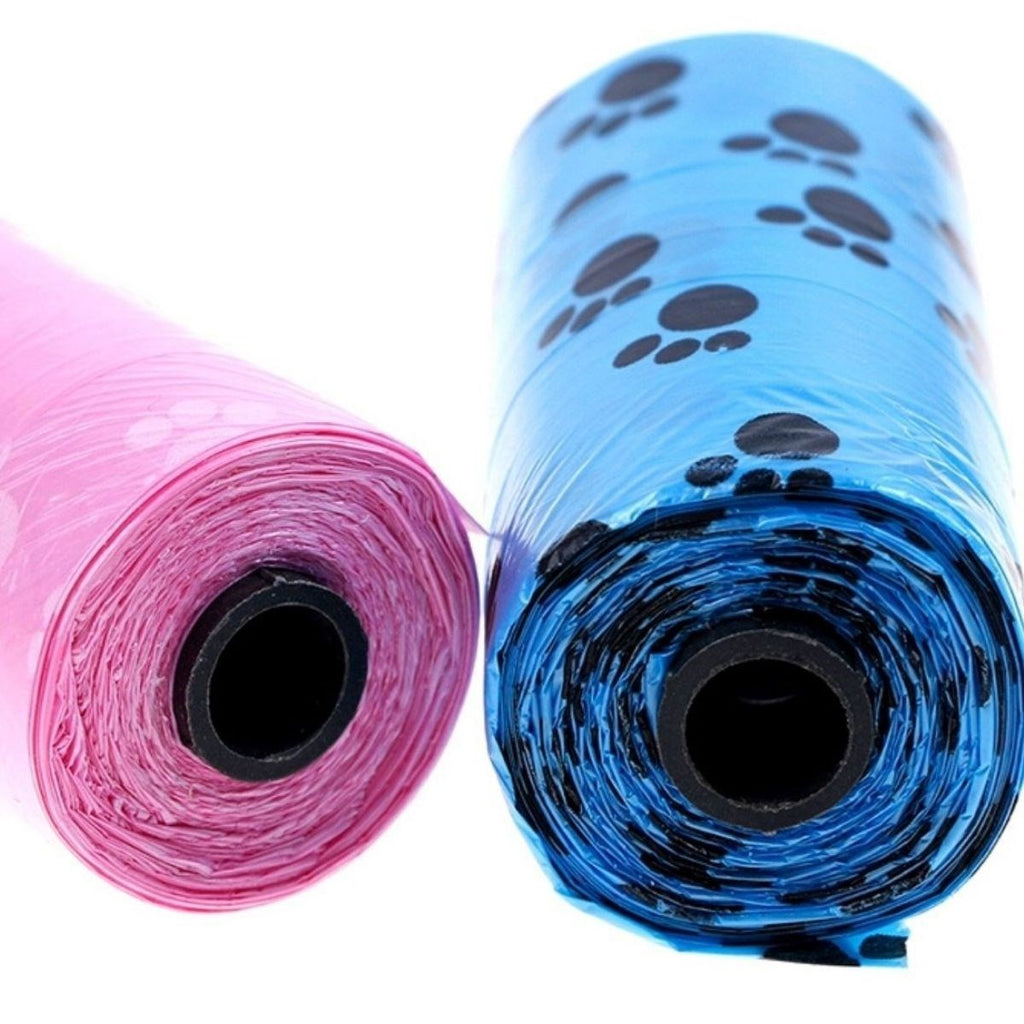 miorashop® 4lü Evcil Hayvanlar Için Pati Desenli Kedi Köpek Kaka Poşeti Torbası