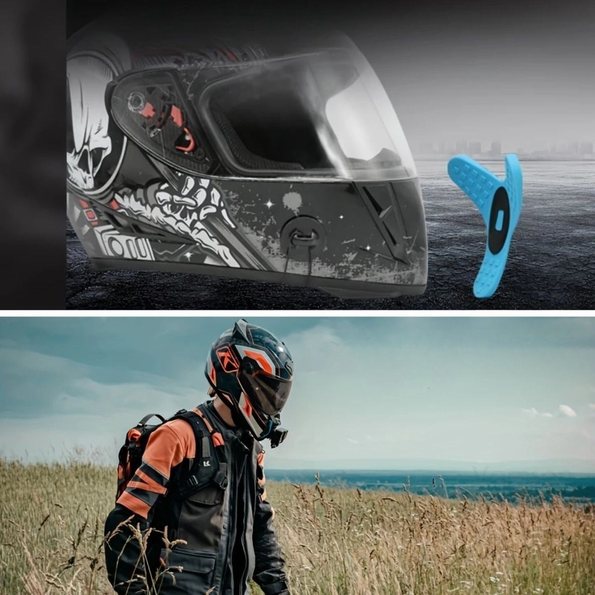 miorashop® Motorsiklet Kask Önü Takılan Telefon Tutucu Aksiyon Kamerası Takılabilen Aparat