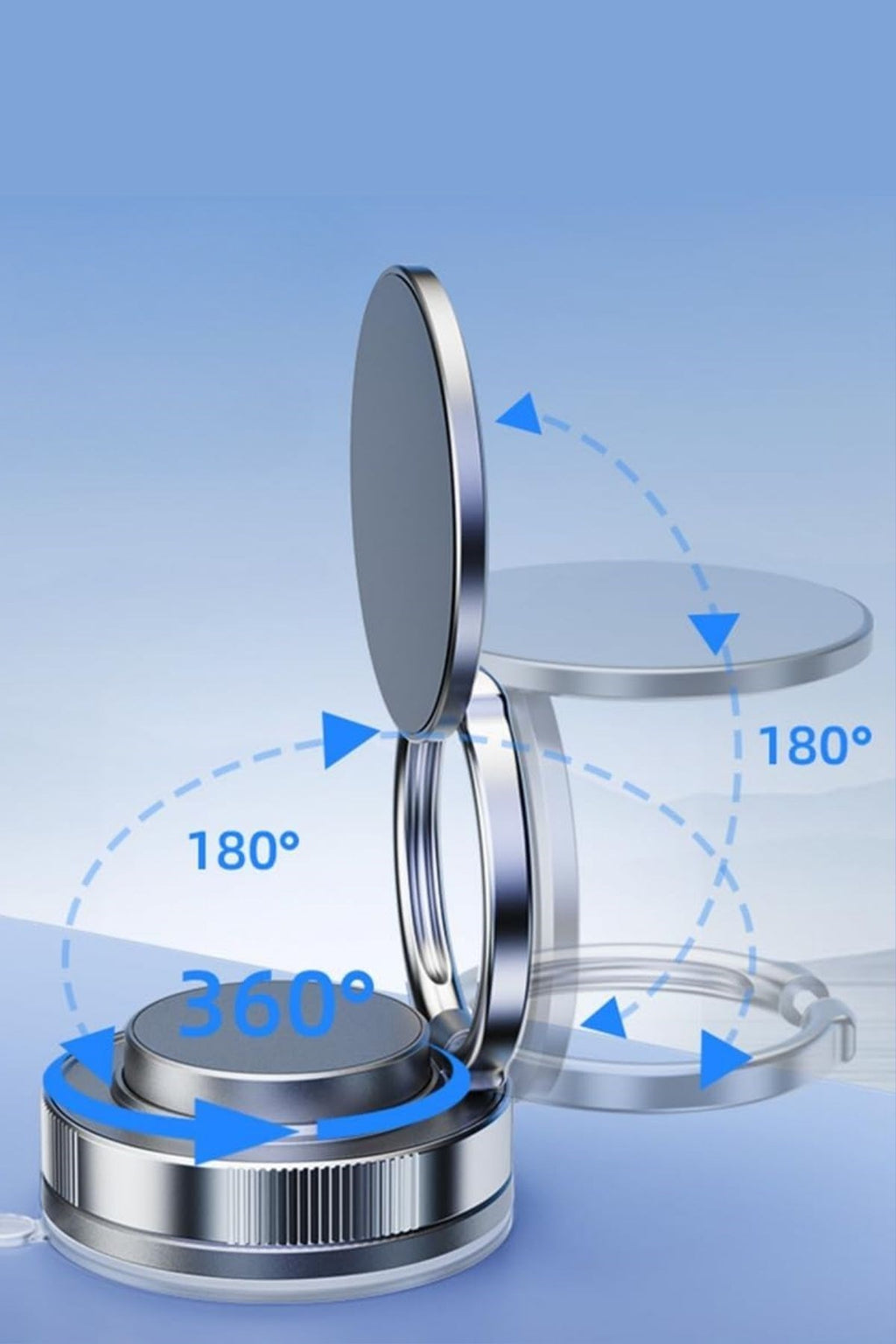 miorashop® Vakumlu Manyetik Telefon Tutucu – Güçlü Vakum 360° Döner Araç İçi Telefon Standı, Ultra Sabit Manyetik Destekli Mobil Cihaz Aparatı