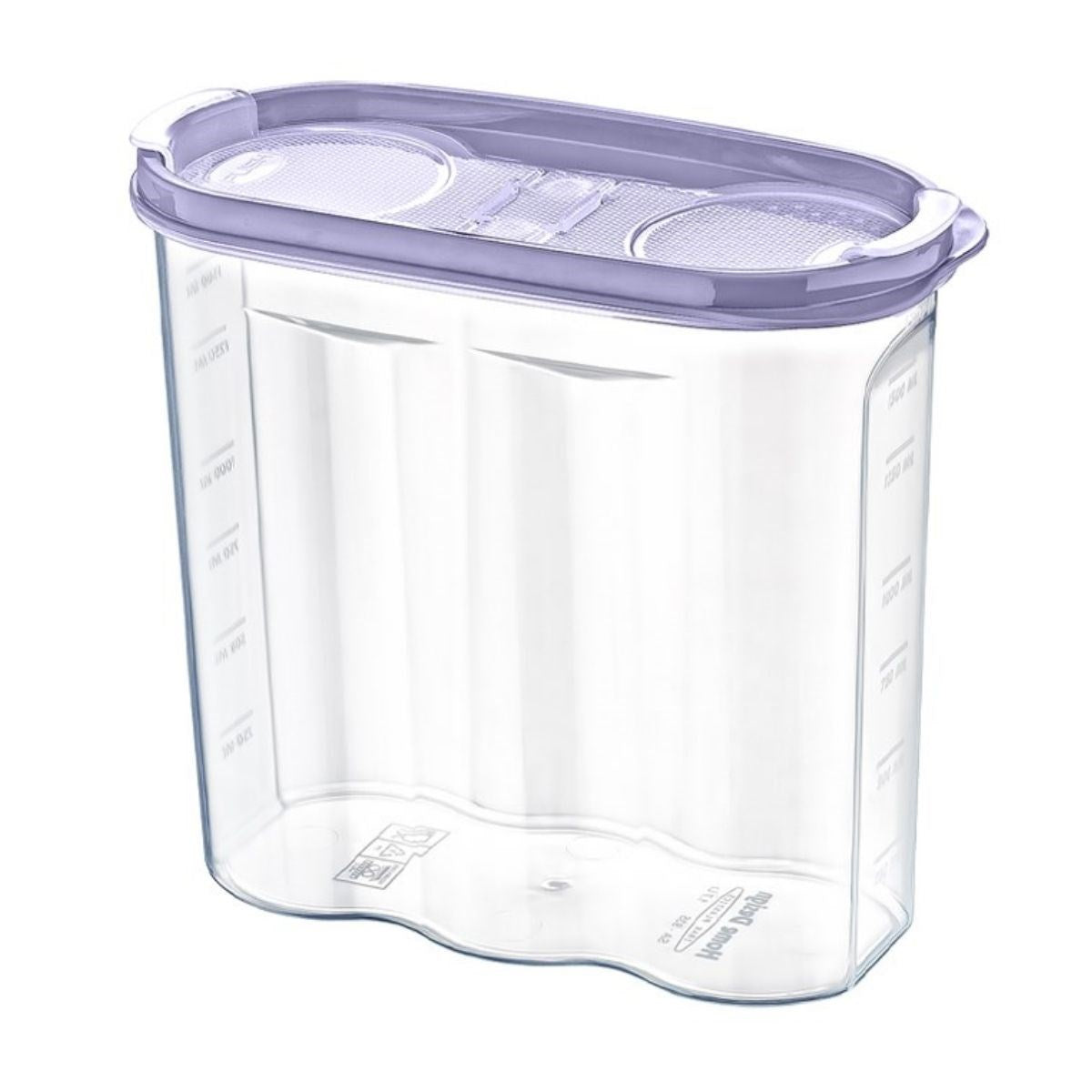 miorashop® 2 Kapaklı Ölçekli Erzak Kuru Gıda Saklama Kutusu Kabı - 1,7 Litre - SA935