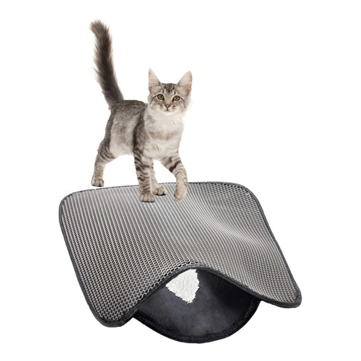 miorashop® Kedi Tuvalet Önü Kum Toplayıcı Temizleyici Elekli Gri Paspas