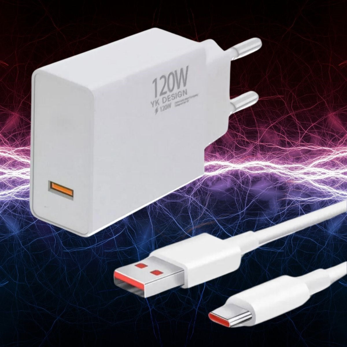miorashop® 120W USB Hızlı Type C Uçlu Kablolu Şarj Aleti