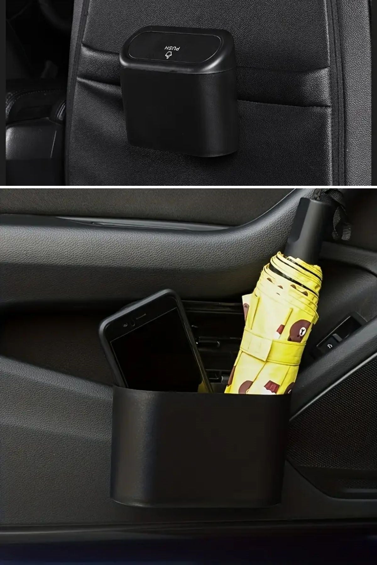 miorashop® Araç İçi Takılarak Sabitlenebilen Mini Kapaklı Çöp Kovası