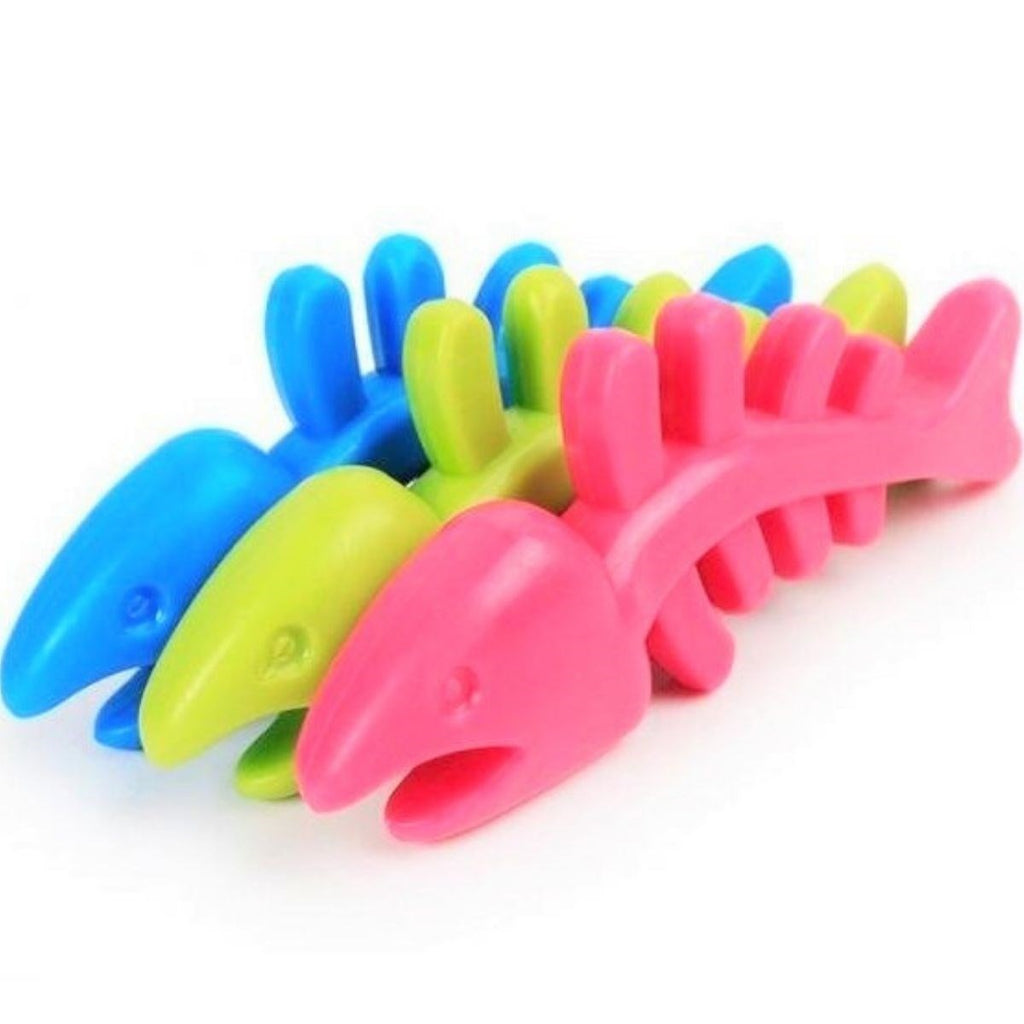 miorashop® Balık Kemiği İskelet Şekilli Renkli Plastik Kedi Oyuncağı