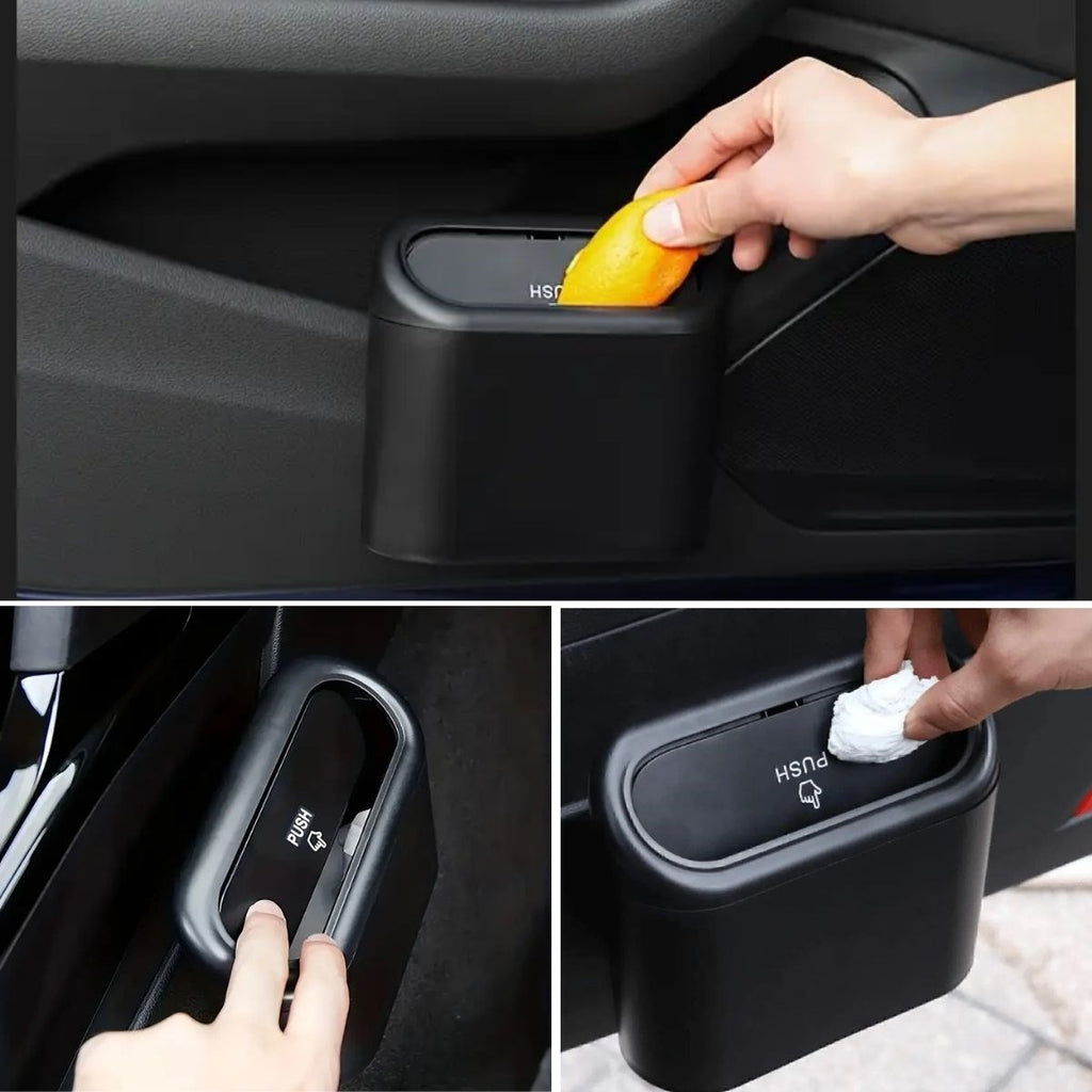 miorashop® Araç İçi Takılarak Sabitlenebilen Mini Kapaklı Çöp Kovası