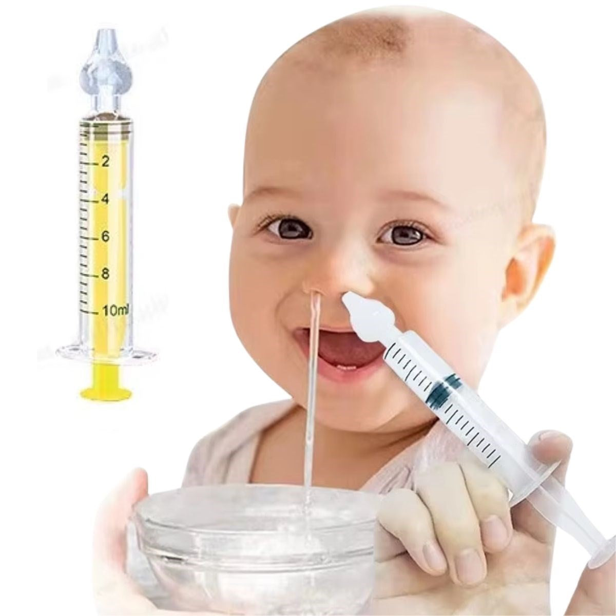 miorashop® Yeniden Kullanılabilir, Manuel Burun Temizleyici 10ml Kapasiteli Burun Açıcı Şırınga