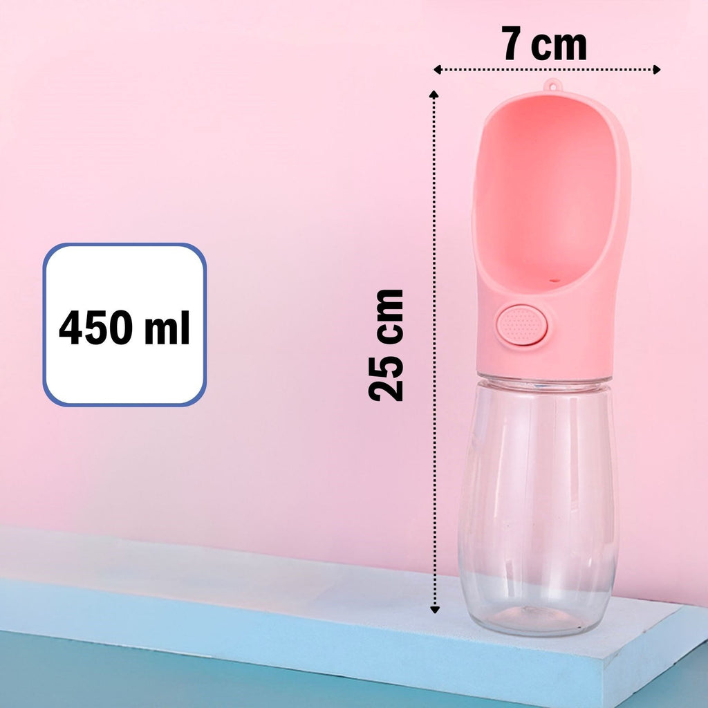 miorashop® 450 ml Taşınabilir Butonlu Evcil Hayvan Suluğu
