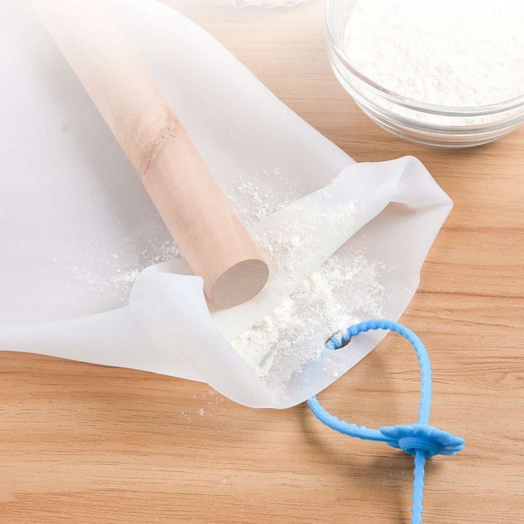 miorashop® Büyük  Hamur Torbası  Silikon Şeffaf Hamur Yoğurma Torbası Ekmek Makarna Mantı  Hamuru Kolay