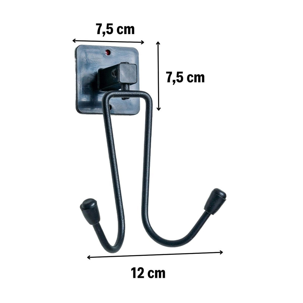 miorashop® Kendiliğinden Yapışkanlı Siyah Paslanmaz Metal Bornoz ve Havlu Askılığı