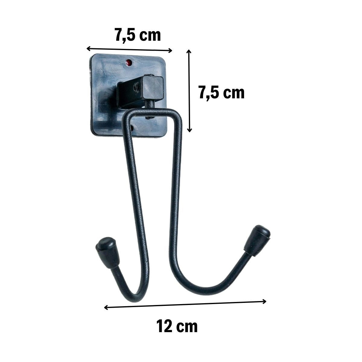 miorashop® Kendiliğinden Yapışkanlı Siyah Paslanmaz Metal Bornoz ve Havlu Askılığı