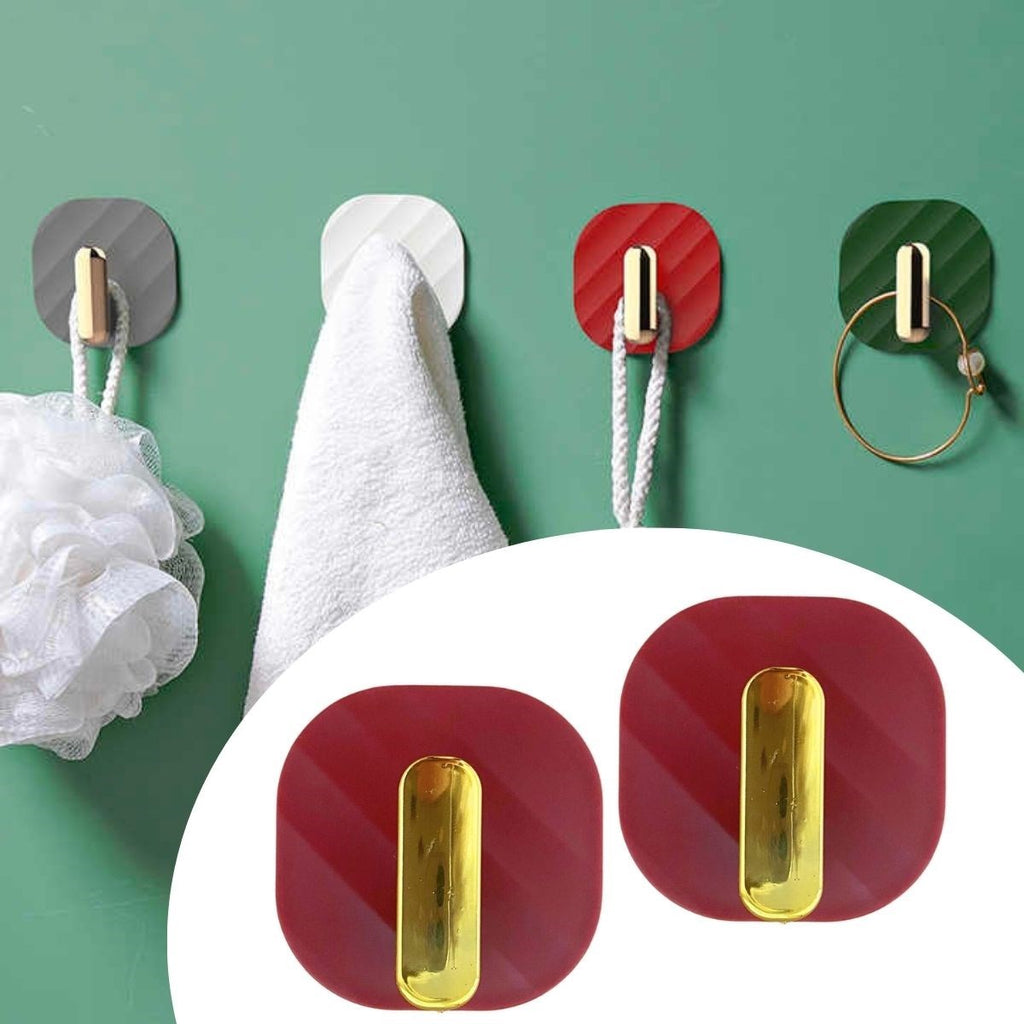 miorashop® 2li Yapışkanlı Retro Askılık Dolap Kapak Kulpu Kırmızı