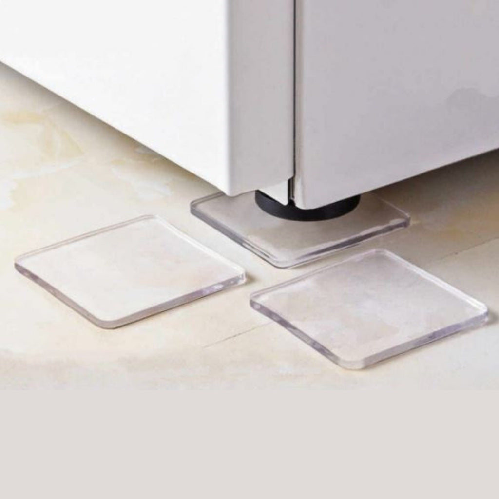 miorashop® 4 Adet Silikon Şeffaf Koltuk Mobilya Masa Beyaz Eşya Yazıcı Koruyucu Kaydırmaz  Dayanıklı Pe