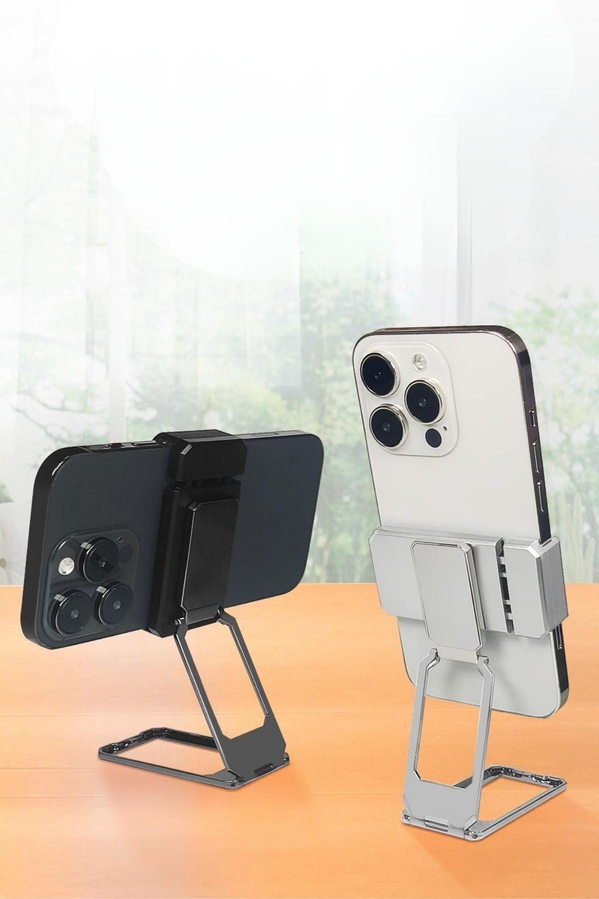 miorashop®  360 derece Dönen Tüm Telefon Tipleri İle Uyumlu Metal Telefon Standı Braket