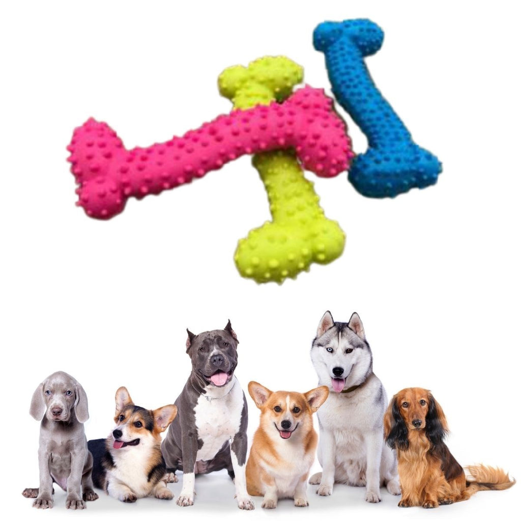miorashop® Tiny Kemik Oyuncağı Tırtıklı Yüzey Küçük Kemik Plastik Köpek Oyuncağı