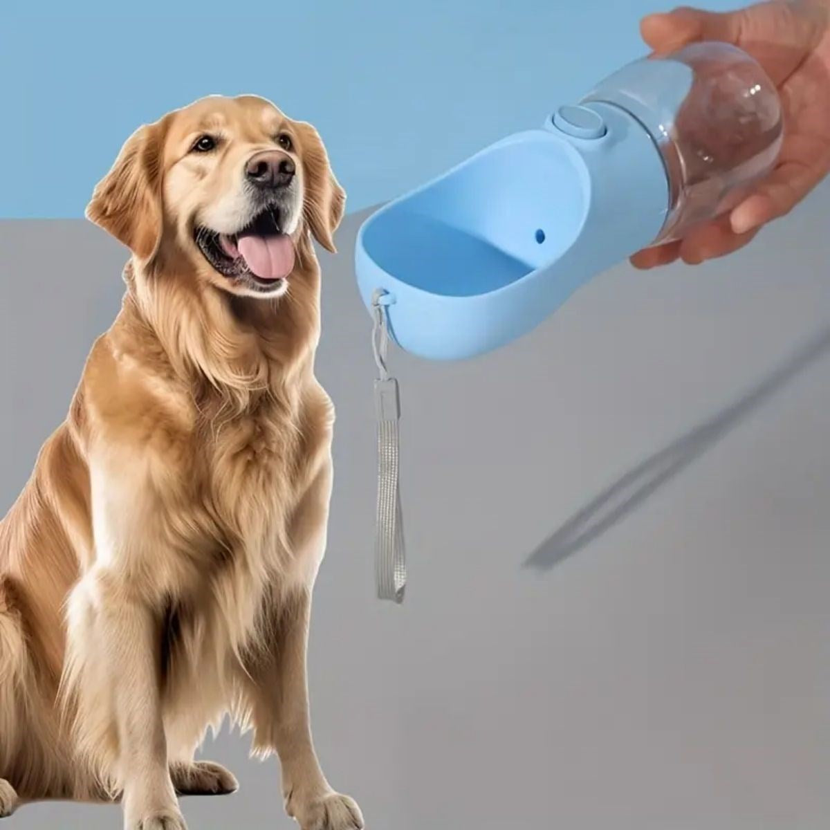 miorashop® Taşınabilir Butonlu 350 ml Evcil Hayvan Suluğu