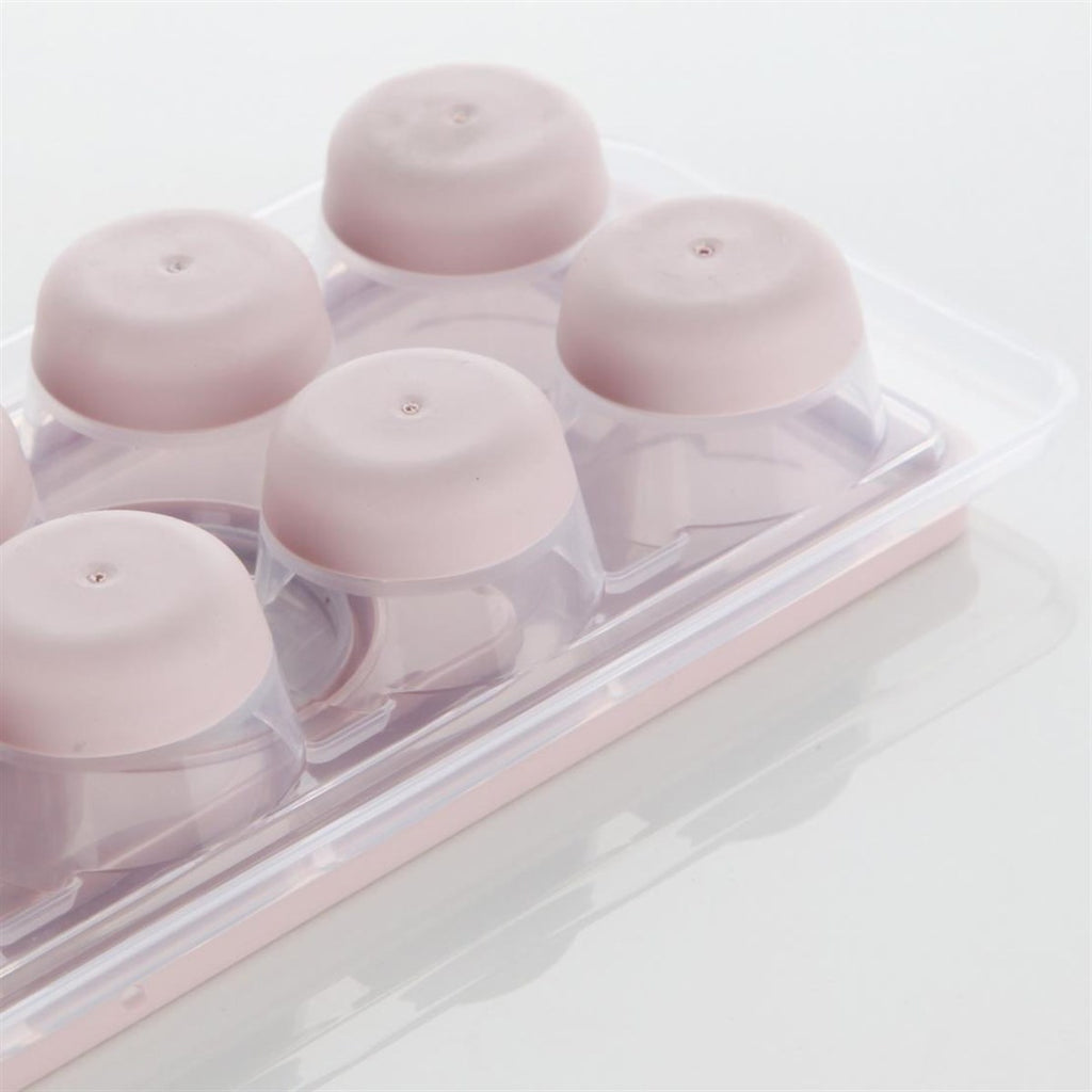 miorashop® 12li Kapaklı Yapışmaz Silikon Tabanlı Plastik Küp Buz Kalıbı