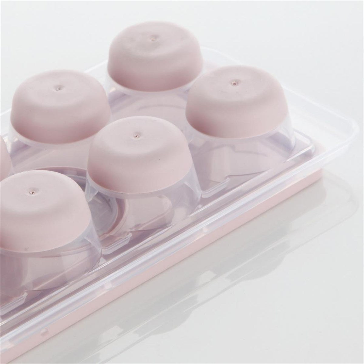 miorashop® 12li Kapaklı Yapışmaz Silikon Tabanlı Plastik Küp Buz Kalıbı