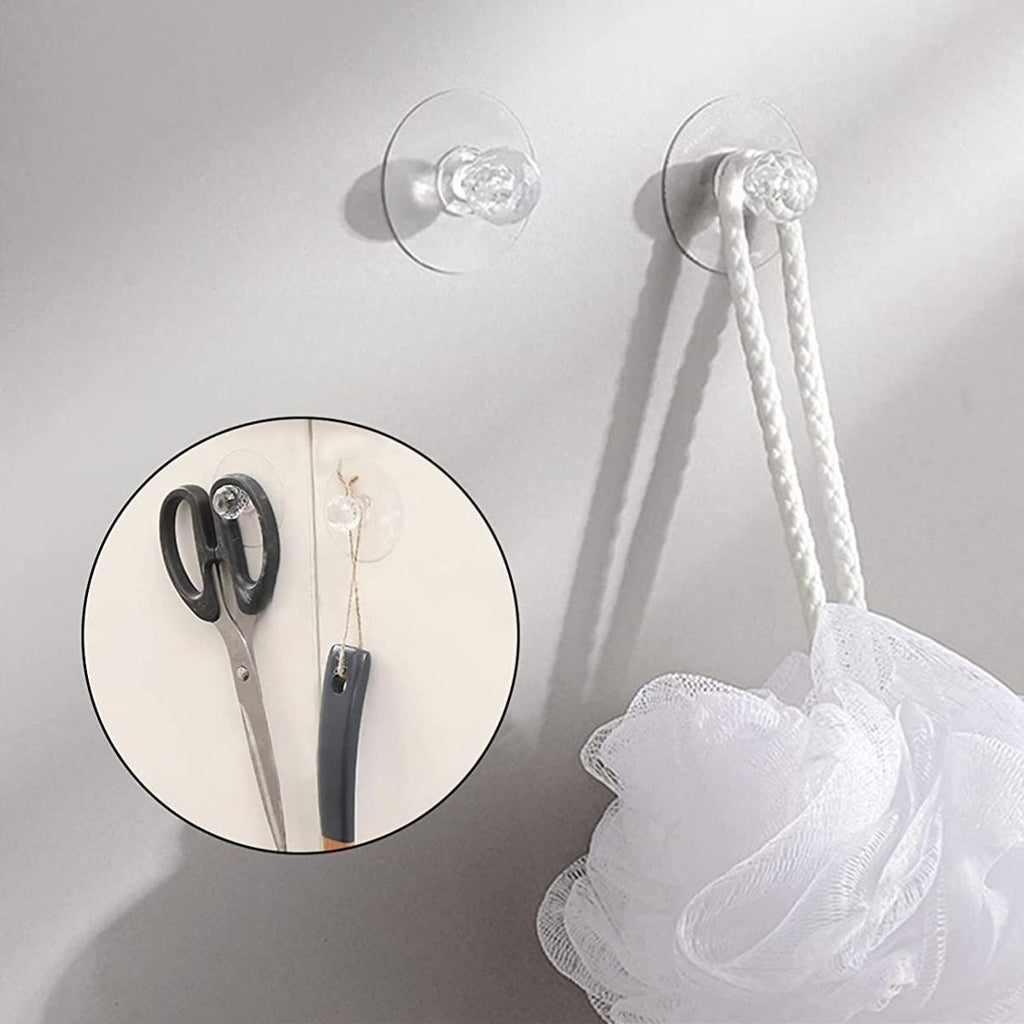 miorashop® 2 Adet Kristal Kendiliğinden Güçlü Yapışkanlı Kulp Askısı Tutma Kolu