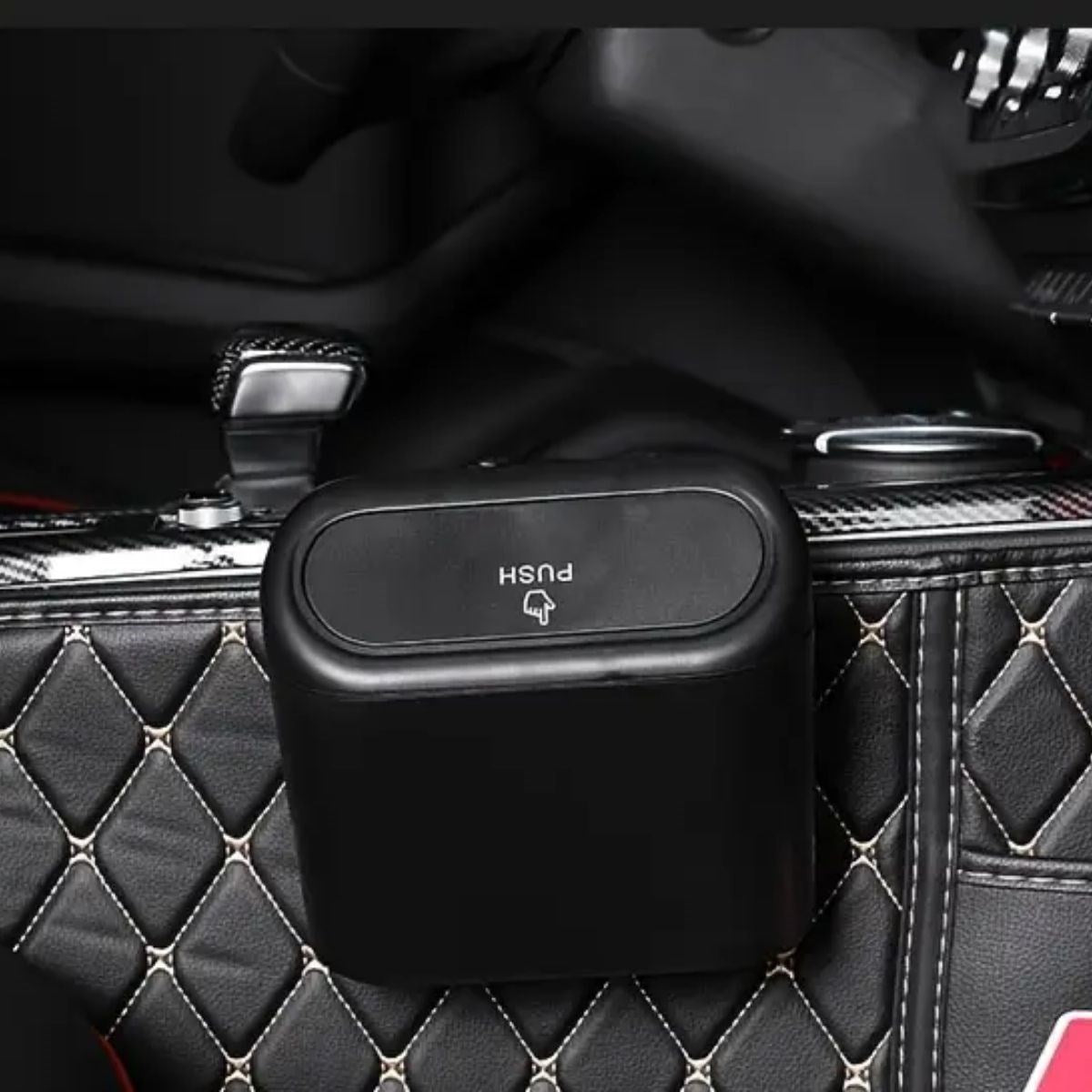 miorashop® Araç İçi Takılarak Sabitlenebilen Mini Kapaklı Çöp Kovası