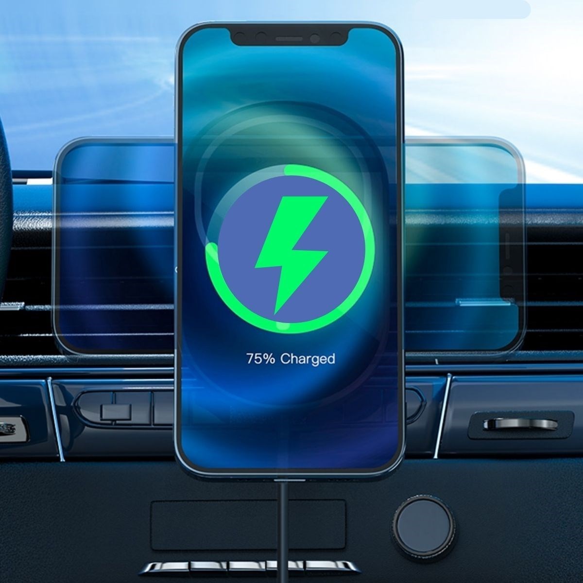 miorashop® 15w Mıknatıslı Takılabilen Hızlı Şarj Tüm Cihaz Ve Araçlara Uyumlu Araç İçi Şarj Cihazı