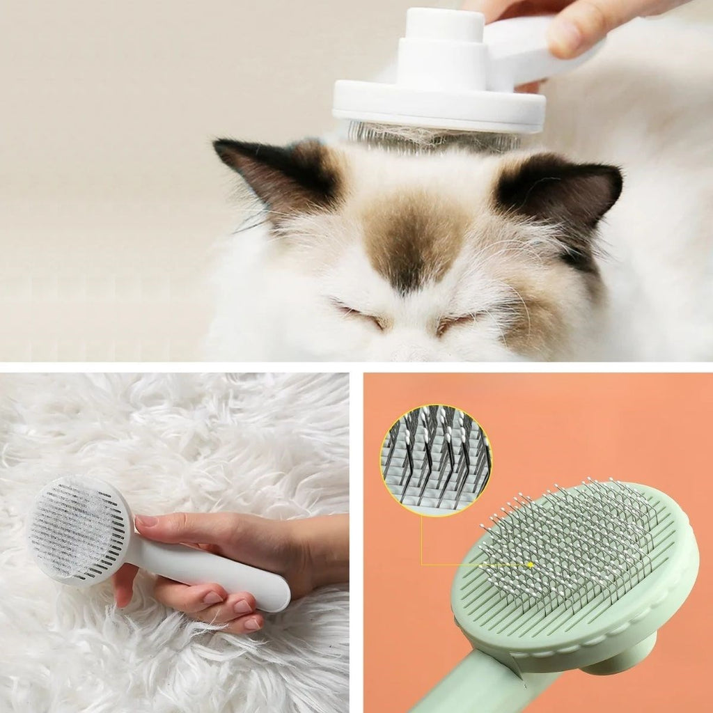 miorashop® Basmalı Kedi Köpek Tüy Toparlayıcı Masaj Etkili Pet Fırçası