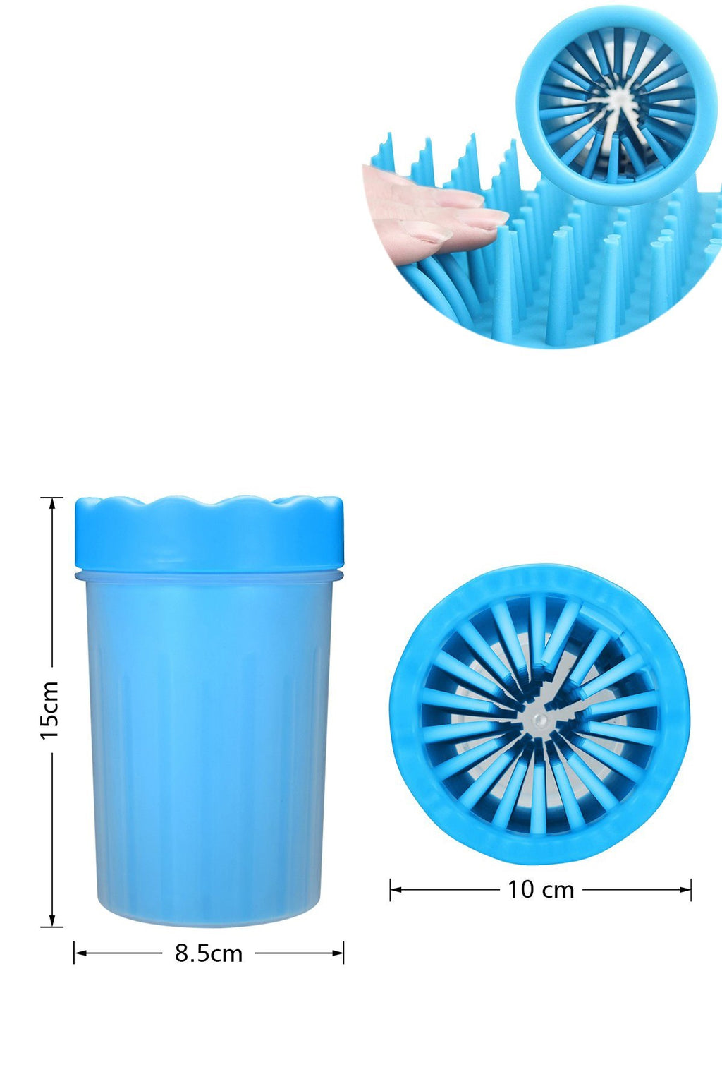 miorashop® Silikon Jel Fırçalı Kedi Köpek Pati Ayak Yıkama Temizleme Kovası (Küçük)