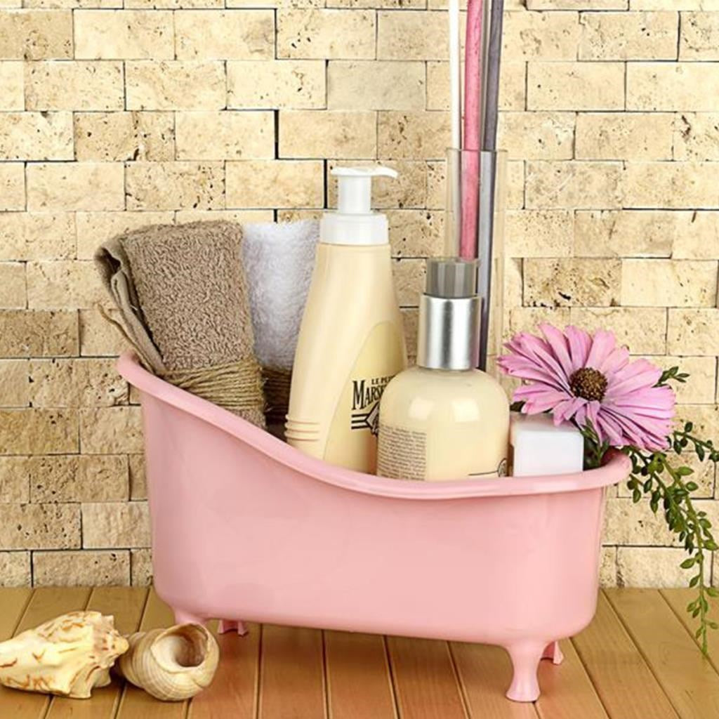 miorashop® Dekoratif Mini Küvet Şeklinde Çok Amaçlı  Banyo Düzenleyici Sepet