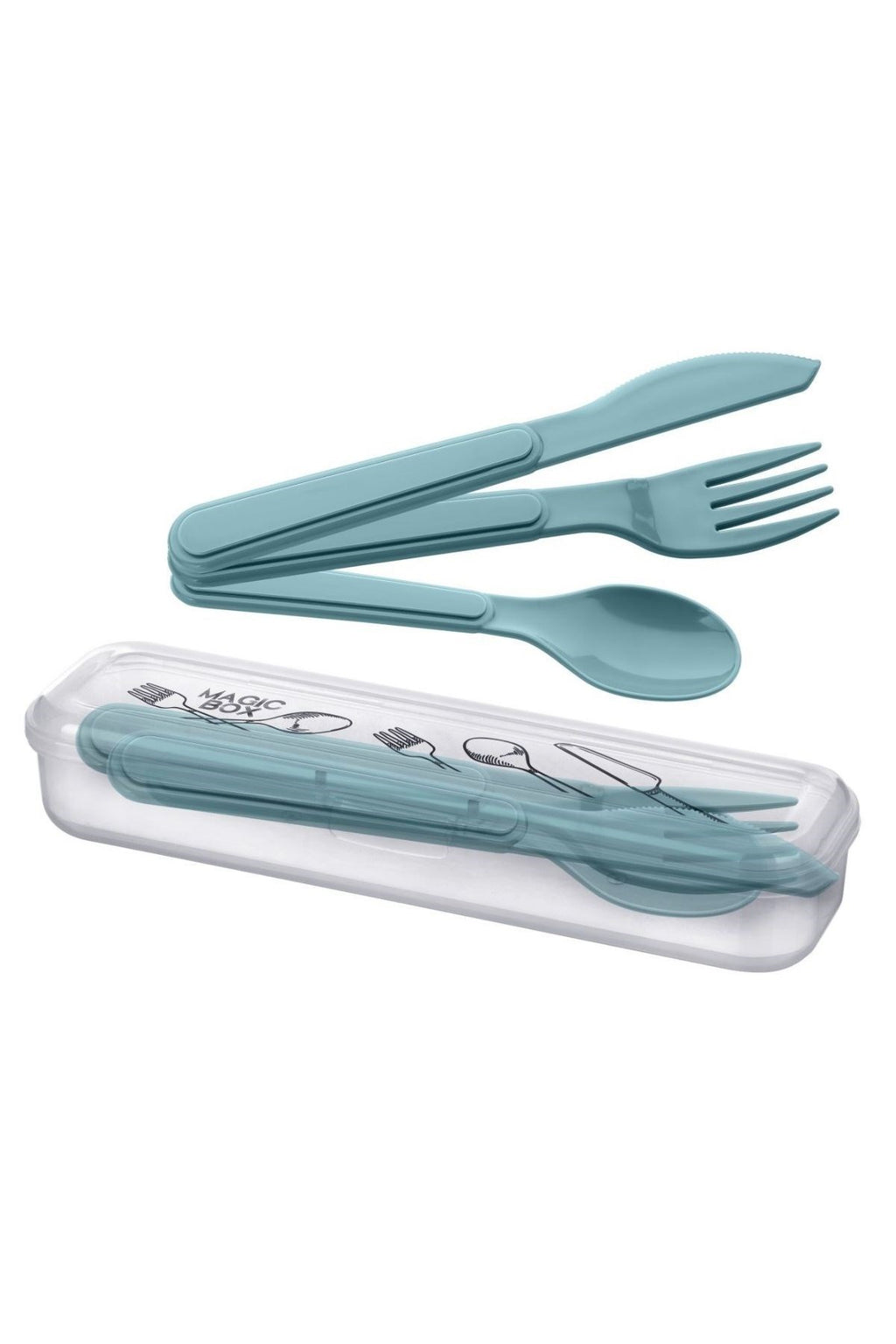 Kendiliğinden Kutulu Hijjenik Plastik Piknik Tipi Çatal Kaşık Bıçak Seti