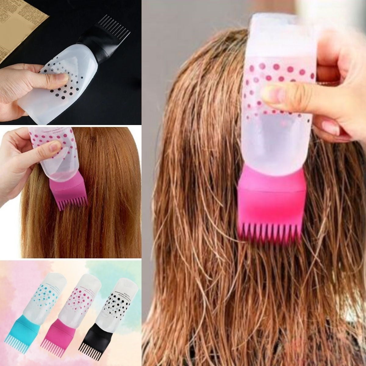 miorashop® Saç Boyama Aparatı Taraklı Saç Bakımı Krem Saç Yağı Uygulama Aparatı