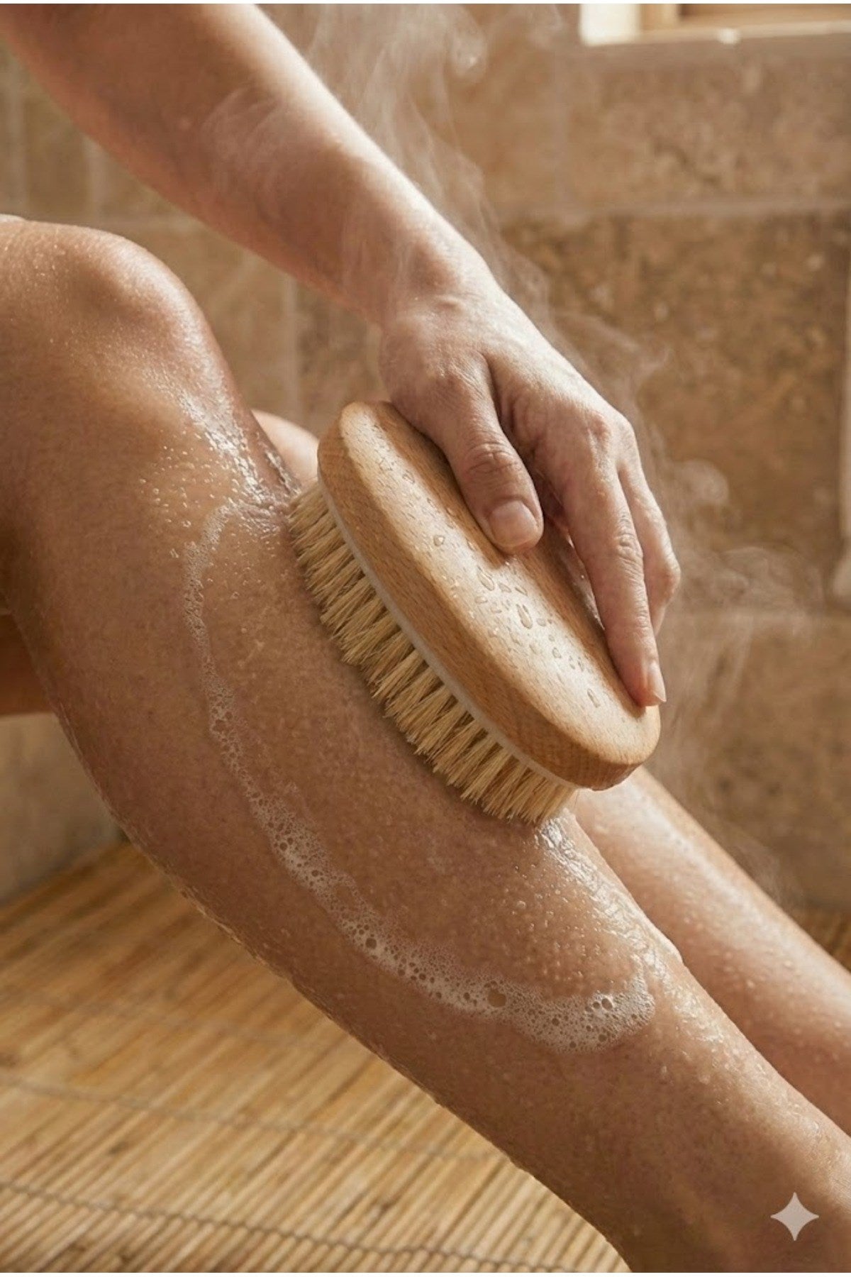 Doğal Vücut Fırçası – Kuru Fırçalama, Masaj ve Peeling Etkili Cilt Bakım Fırçası