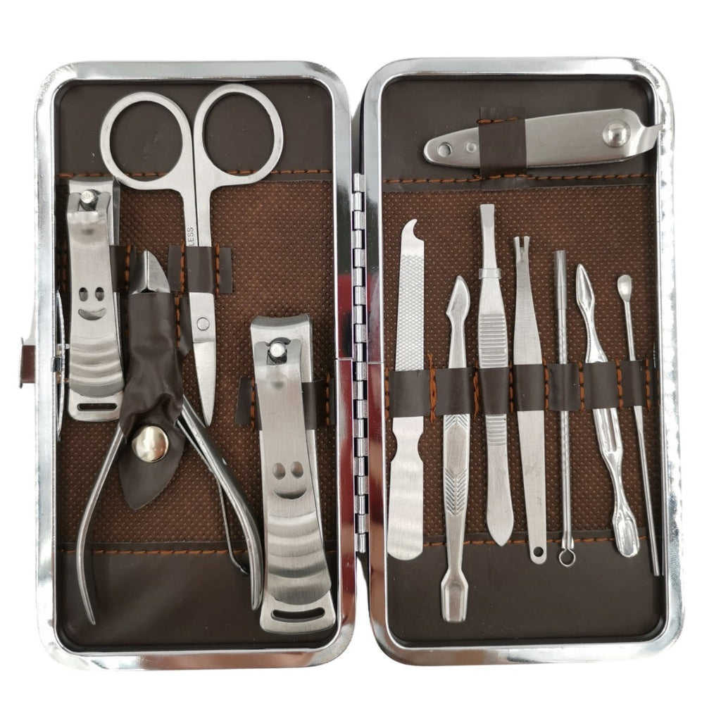 miorashop® Çantalı Manikür Pensi Profesyonel ve Manikür Pedikür Seti 13 Parça Tırnak Eti İtici Ve Cımbı