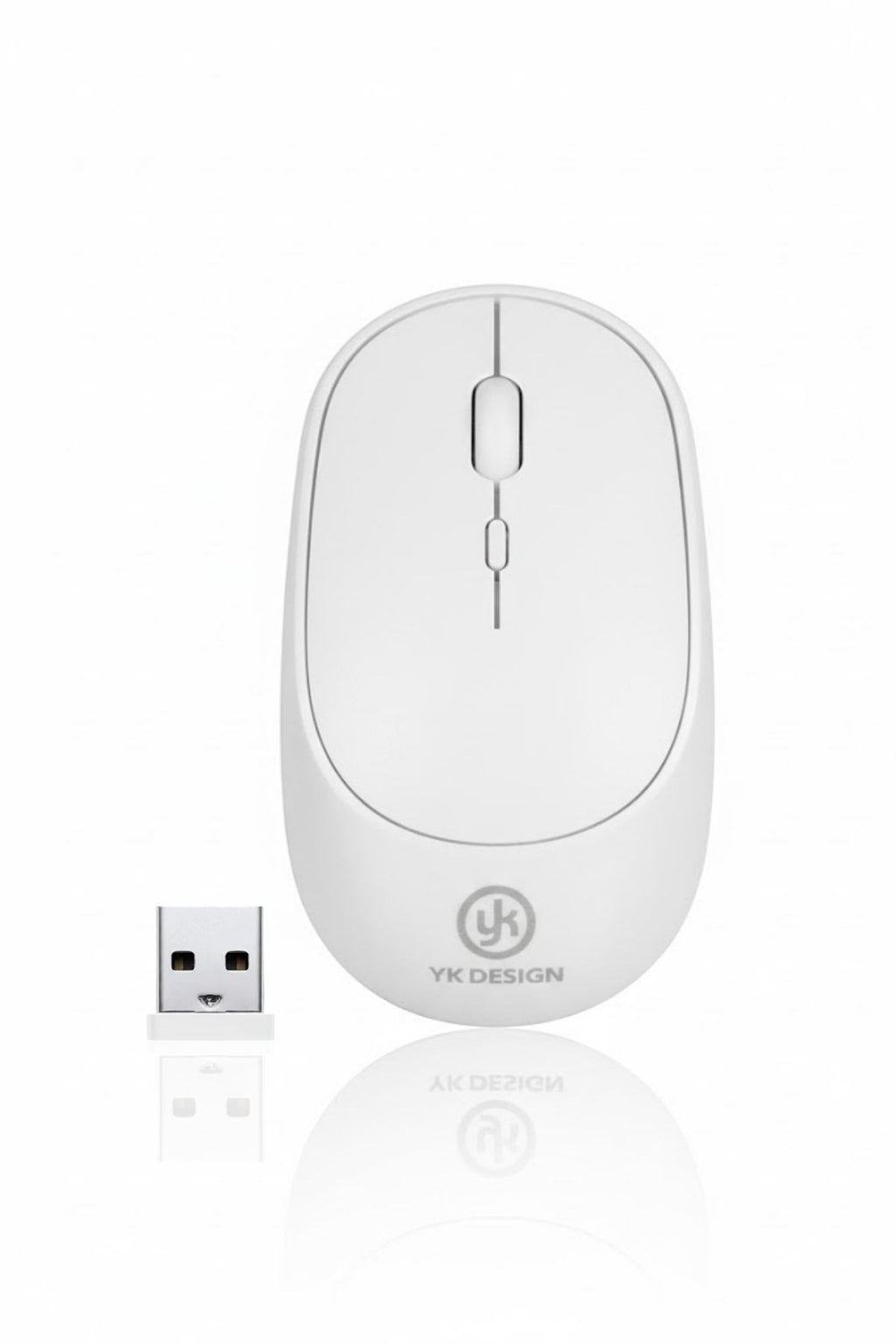miorashop® Beyaz Renkli Ergonomik Sessiz Kablosuz Mouse – USB Alıcılı, Ofis ve Oyun İçin Konforlu Bilgisayar Faresi MS6310