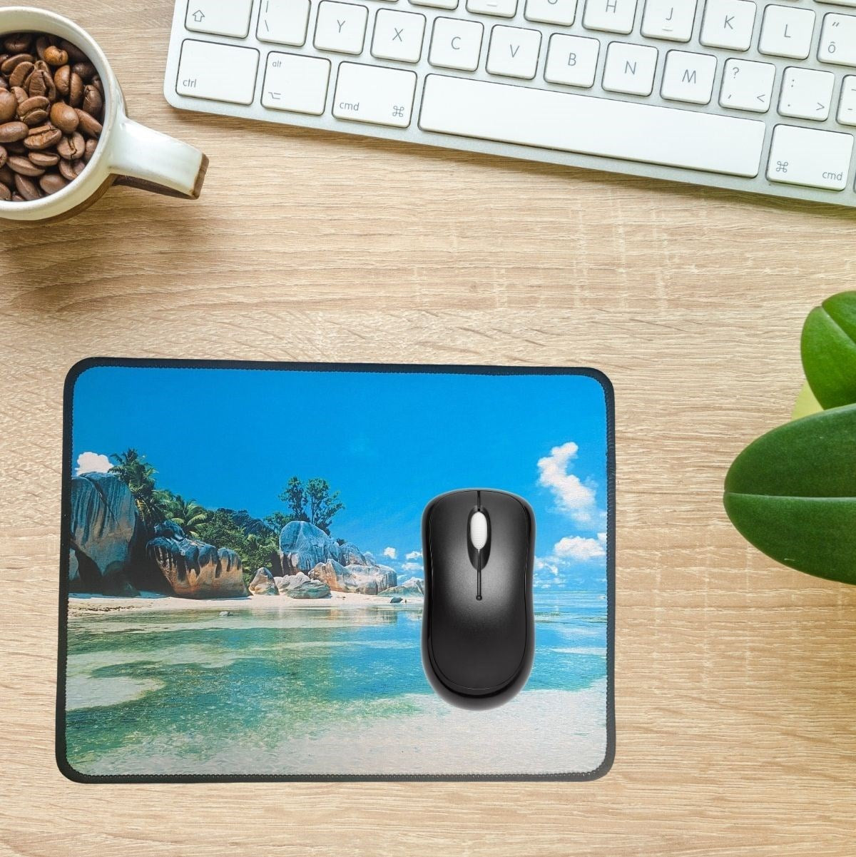 miorashop® 25x32 cm Küçük Boy Mouse Pad Manzara Ada
