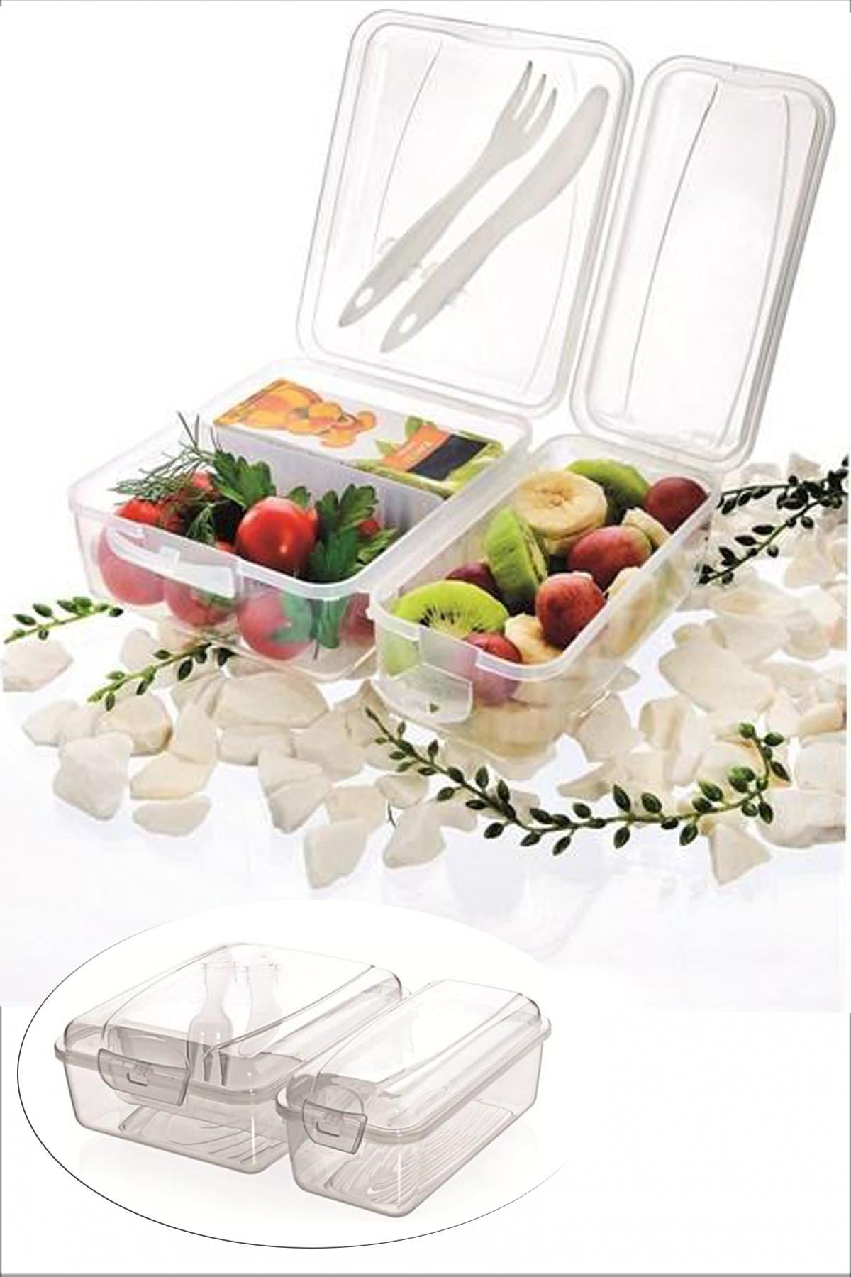 miorashop® Takeaway Ergonomik Asorti Çatal Bıçaklı Pratik Yoğurt Saklama Kabı