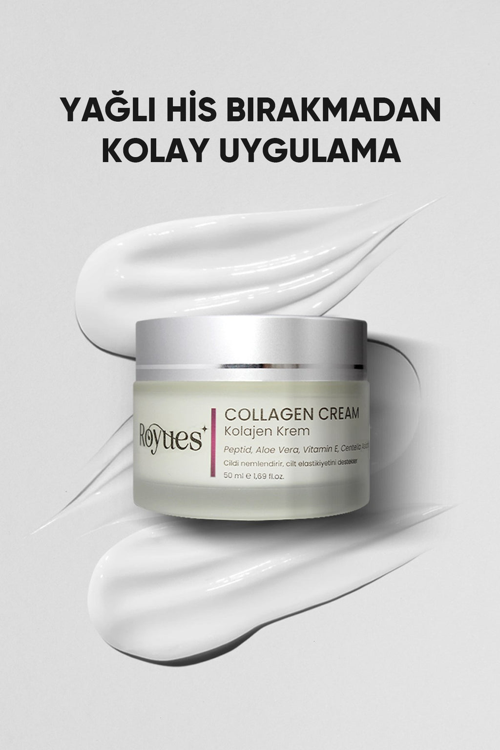 Su Bazlı Nemlendirici ve Aydınlatıcı Yüz Kremi - Tüm Cilt Tipleri İçin Collagen Cream 50ml
