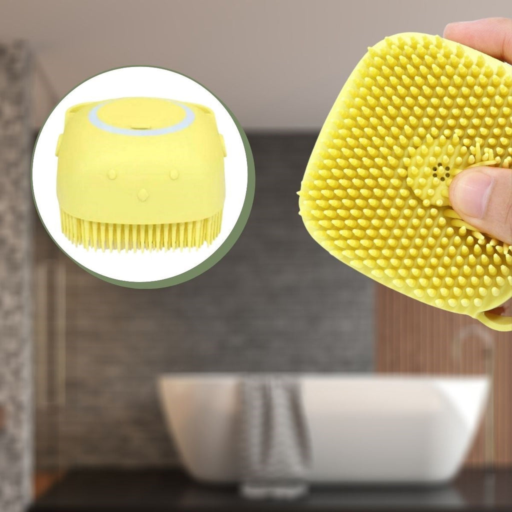 miorashop® Yumuşak Silikon Malzemeli Esnek Jel Hazneli Masaj Fonksiyonlu Etkili Banyo Duş Kese Lifi