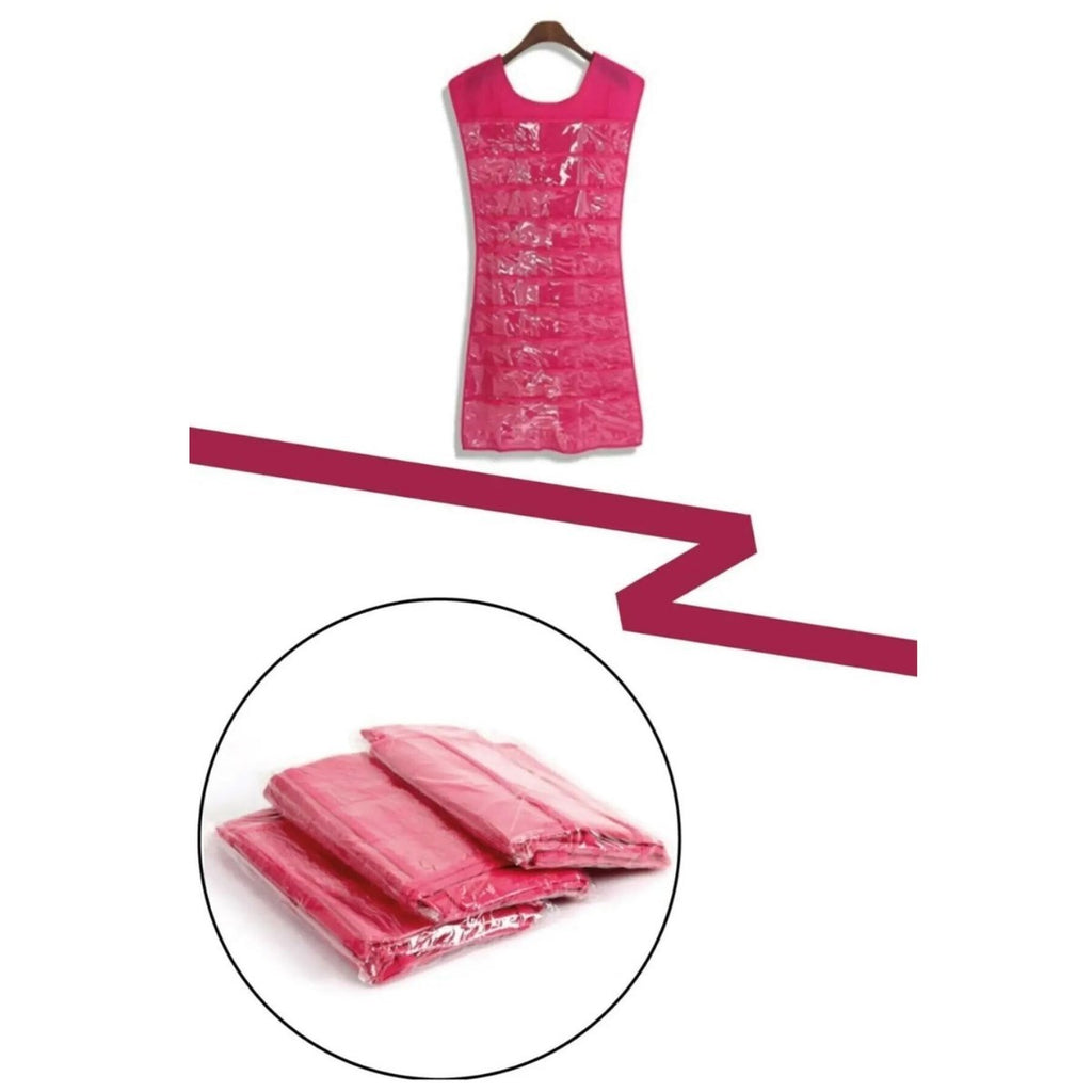 miorashop® Elbise Şeklinde Takı Düzenleyici İki Taraflı Mücevherler Ve Takılar İçin Takı Organizer