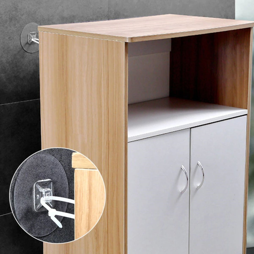 miorashop® Yapışkanlı Eşya Sabitleyici Aparat Deprem Güvenliği Çocuk Koruma Sabitleme Aparatı 1 Çift