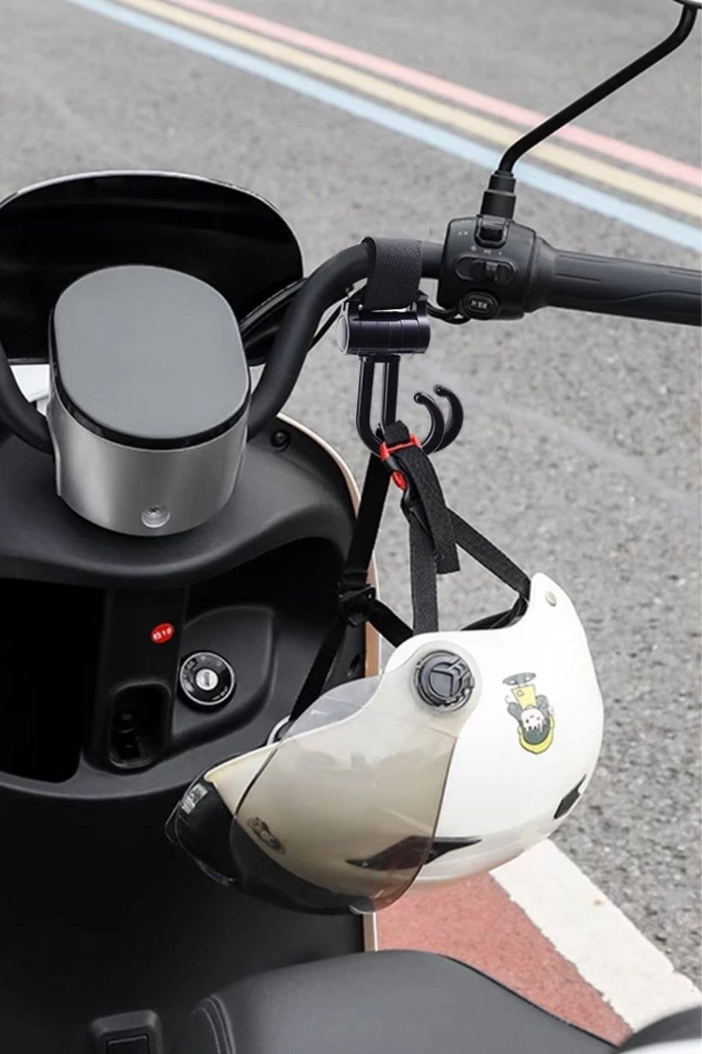 miorashop® 2li Bebek Arabasına Uyumlu Cırtlı  Eşya Taşıma Aparatı 360 Derece Dönebilen Plastik Kanca