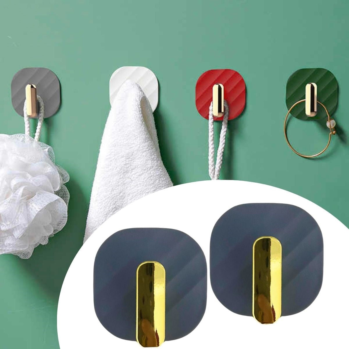 miorashop®  2li Yapışkanlı Retro Askılık Dolap Kapak Kulpu Gri
