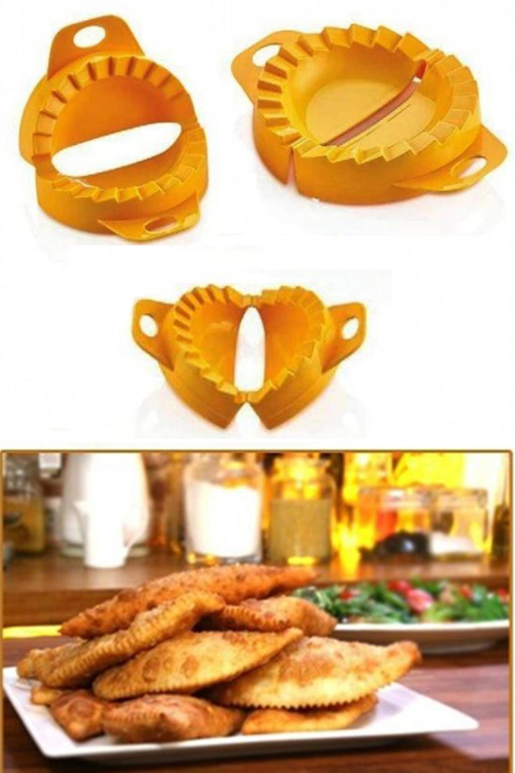 miorashop® 3lü Çiğ börek kurabiye Hamur İşi Ravioli Kesme Kalıbı Aparatı