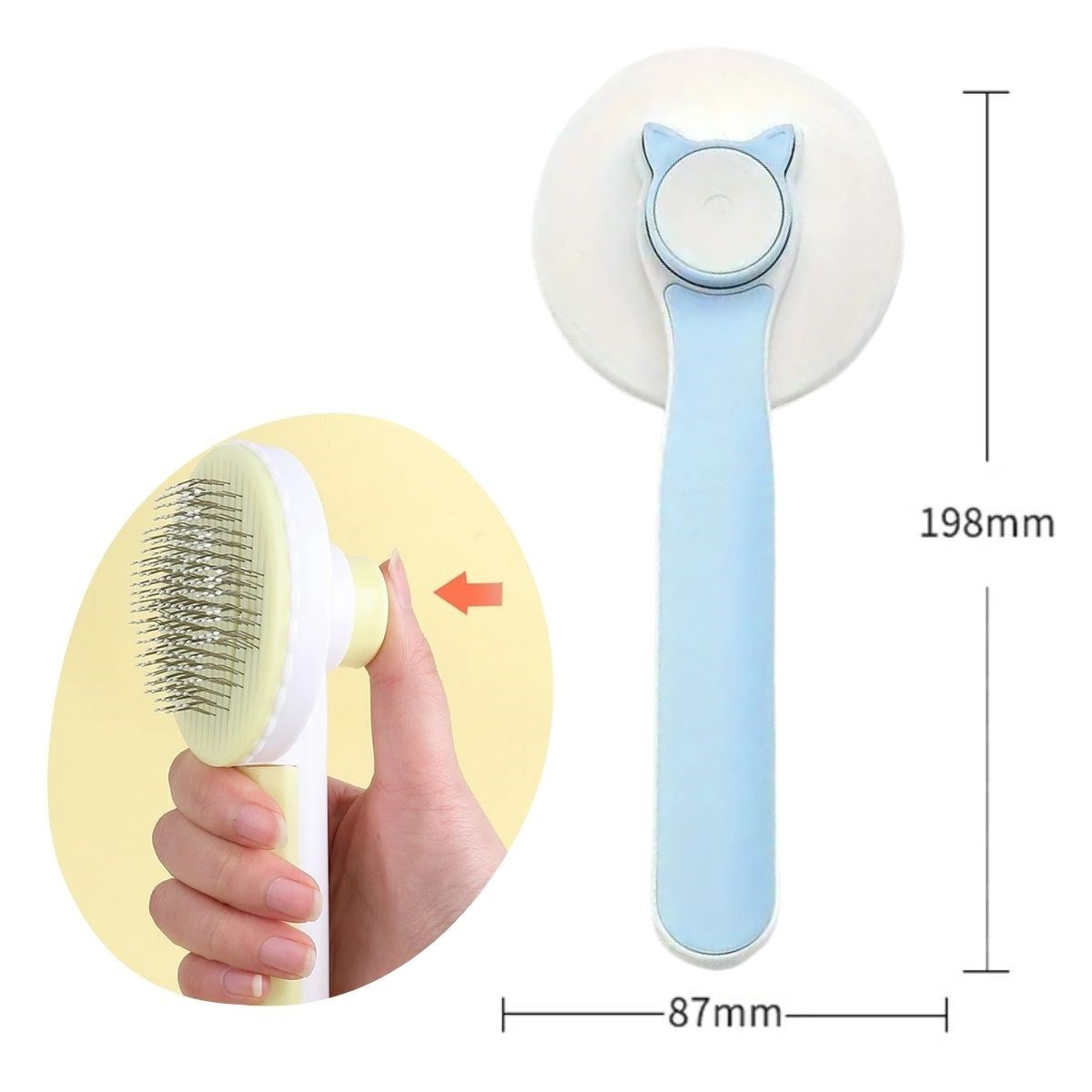 miorashop® Basmalı Kedi Köpek Tüy Toparlayıcı Masaj Etkili Pet Fırçası