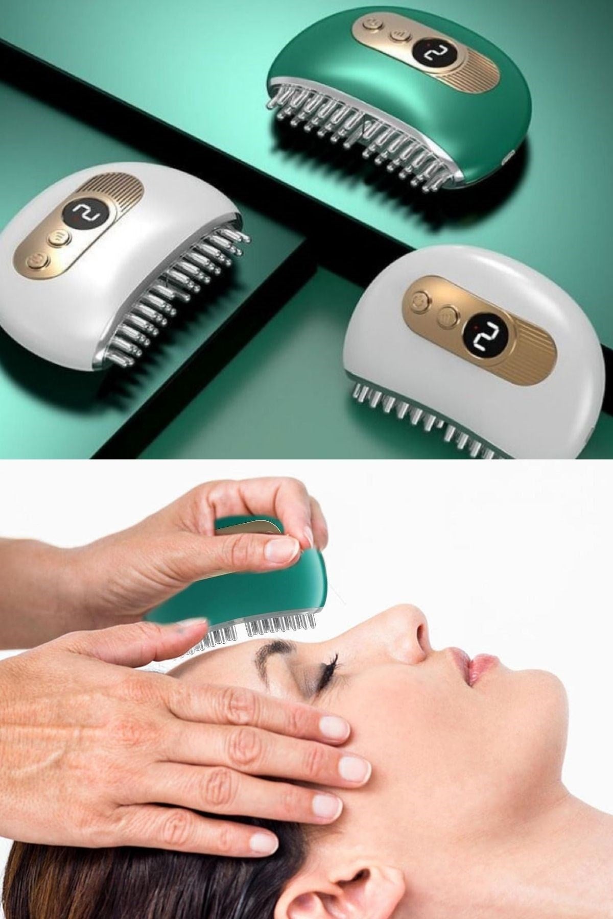 miorashop® 1 Adet Akıllı Elektrik Akımlı EMS Titreşimli Masaj Tarağı Kademeli Yüz Masaj Aleti Aparatı