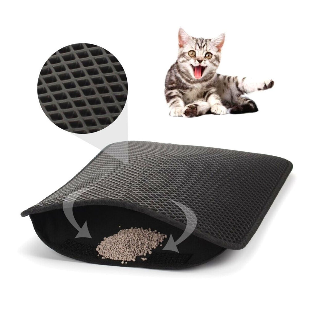miorashop® Kedi Tuvalet Önü Kum Toplayıcı Temizleyici Elekli Gri Paspas