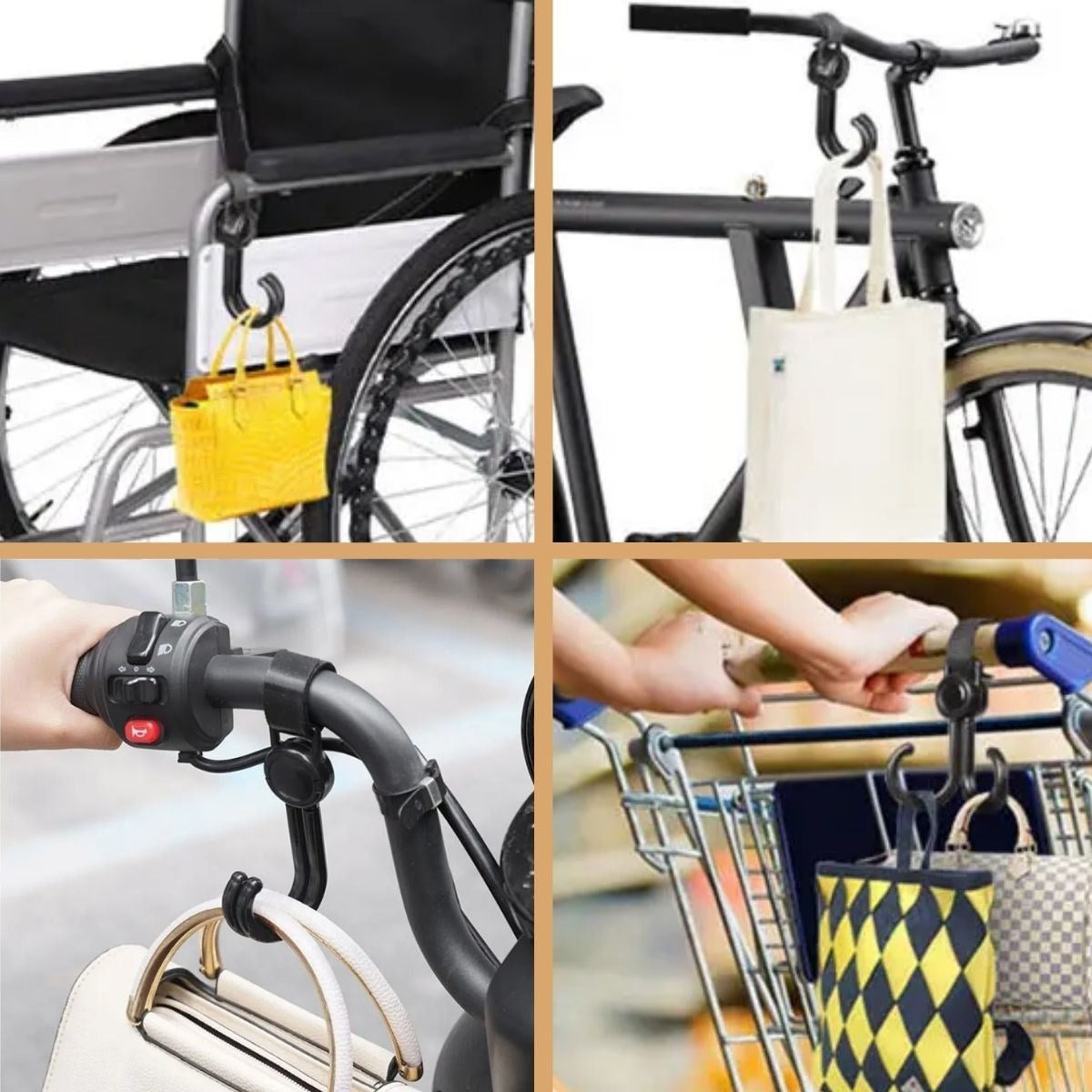 miorashop® 2'li Bebek Arabası, Motor, Bisiklet Eşya Taşıma Aparatı Plastik Kanca