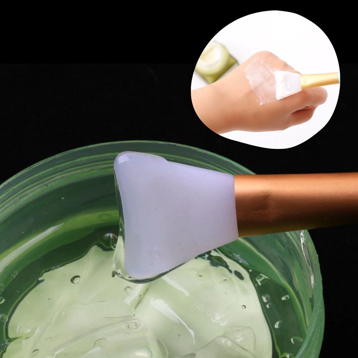 miorashop® 2li Silikon Temizlemesi Kolay Kullanılabilen Yüz Cilt Bakımı Maske Ve Krem Spatulası