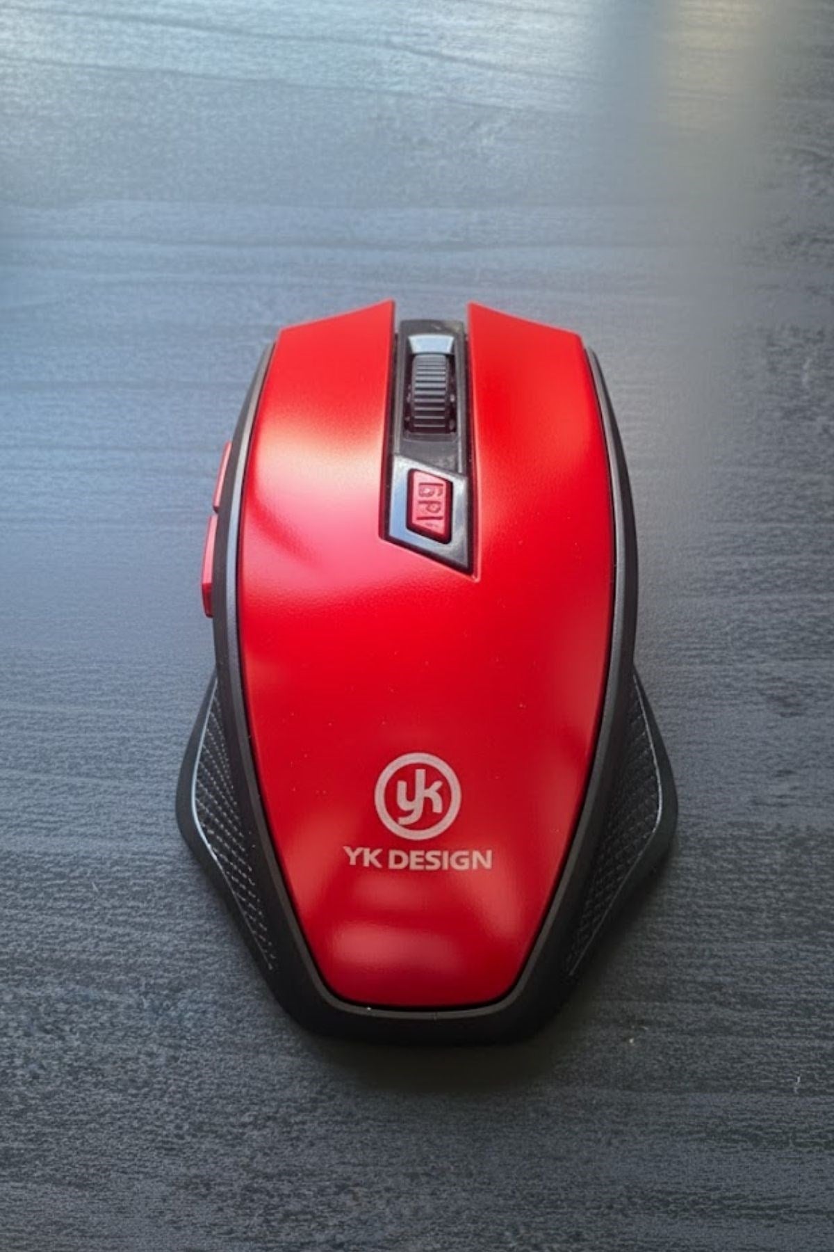miorashop® Kırmızı Renkli Baş Parmak Destekli Ergonomik Sessiz Kablosuz Mouse – USB Alıcılı, Ofis ve Oyun İçin Konforlu Bilgisayar Faresi MS6300