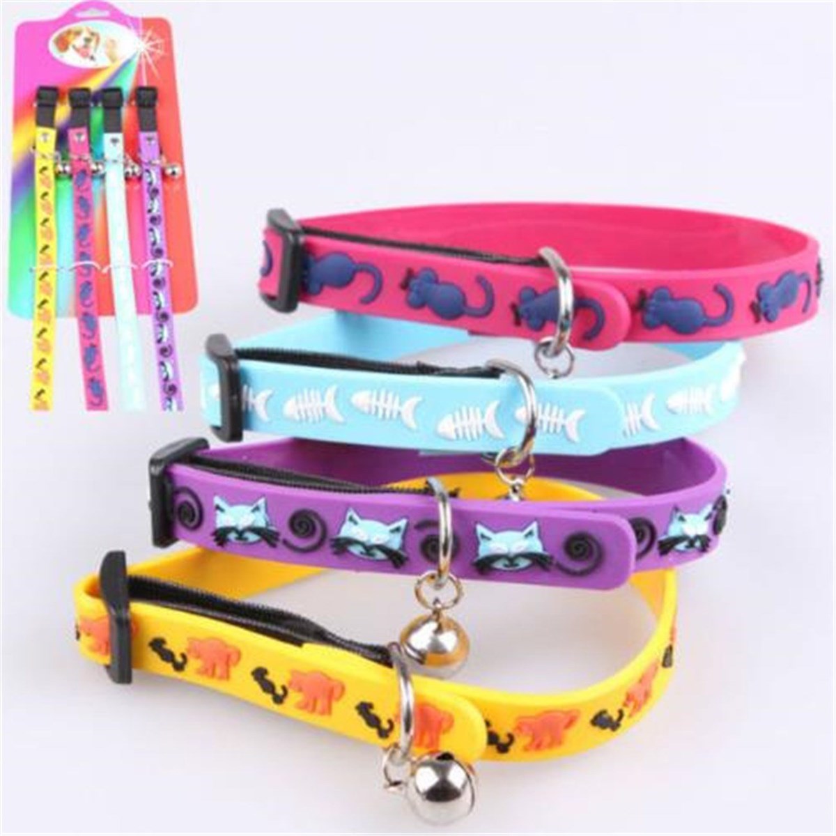 miorashop® Çıngıraklı Zilli Sevimli Renkli Slikon Kedi Köpek Boyun Tasması