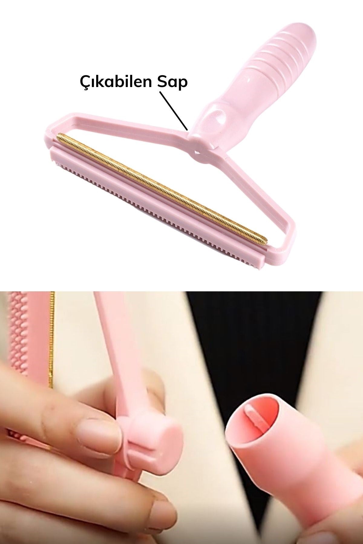 miorashop® Çift Taraflı Elbise Kazak Plastik Kumaş Tüy Alma ve Tiftik Temizleyici Toplayıcı Taşınabilir